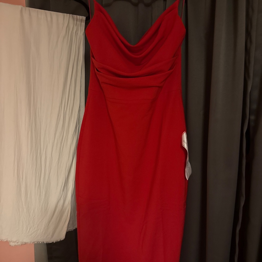 Dress the Population Women's Nikki Cowlneck Low-Back Dress - Picture 3 of 3